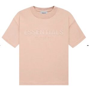 Fear of God ESSENTIALS Short Sleeve Tee in Matte Blush Youth 8 Like-New